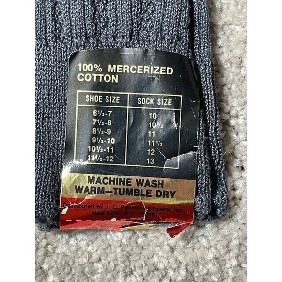 JCPenney Stretch Anklet Socks Mens Fits 10-13 Vintage Lot of 3 Gray Black - Picture 6 of 8